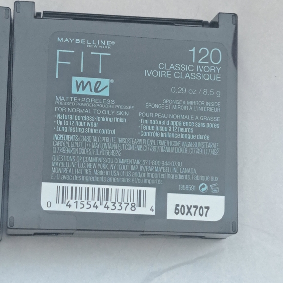 1 Maybelline Fit Me Matte Poreless Pressed Face Powder Makeup, Classic Ivory - Picture 6 of 6